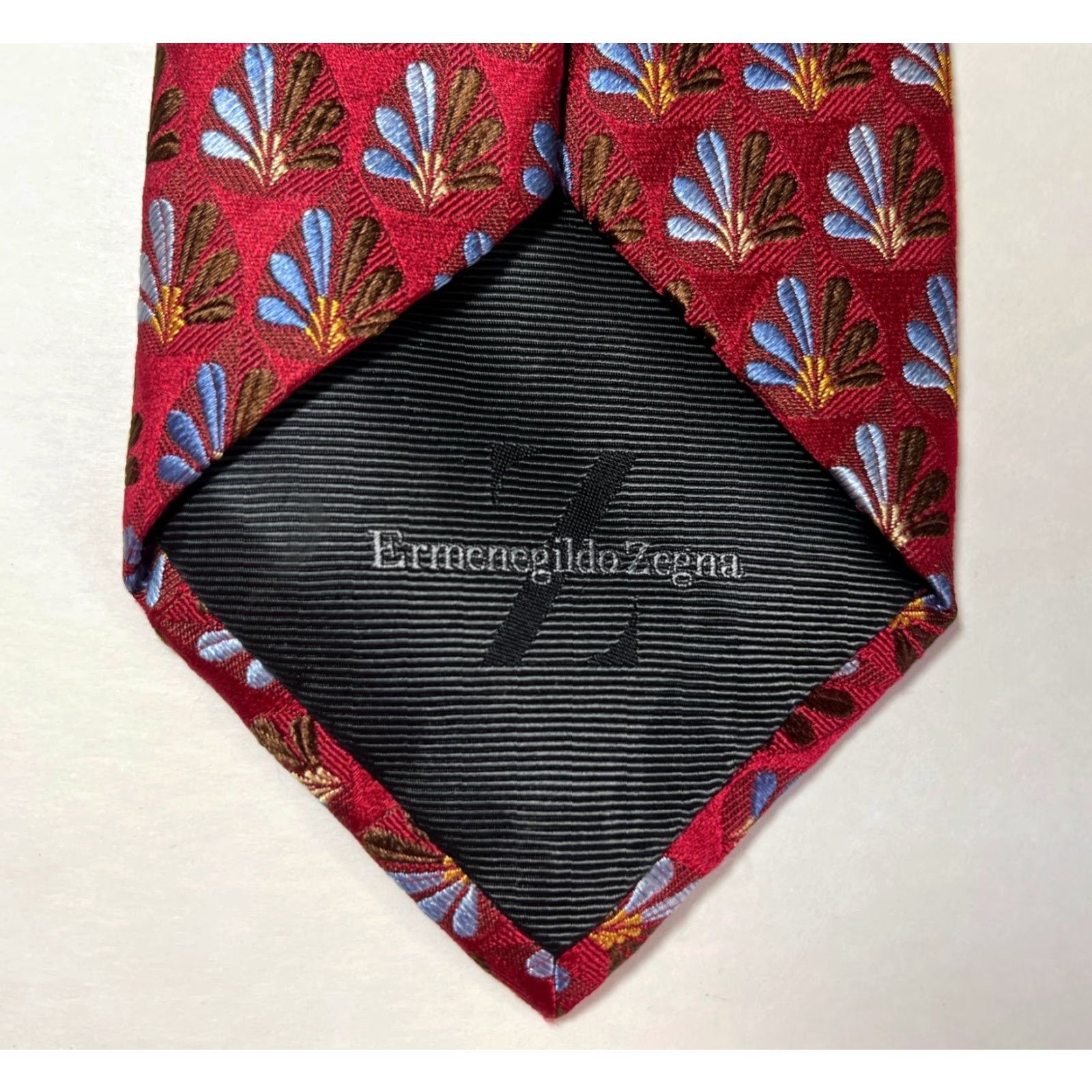 Ermenegildo Zegna Ermenegildo Zegna Tie Men Silk Floral Made in Italy - Red Multicolor Woven 59" 3.75" Wide Designer Necktie Size ONE SIZE - 7 Thumbnail
