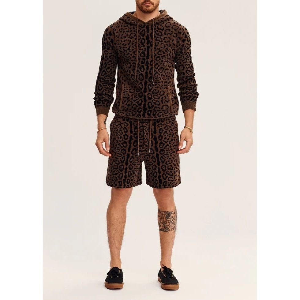 REVOLVE SER.O.YA Gunner Shorts in Cheetah Jacquard Small Mens Teddy Size US 26 / EU 42 - 2 Thumbnail