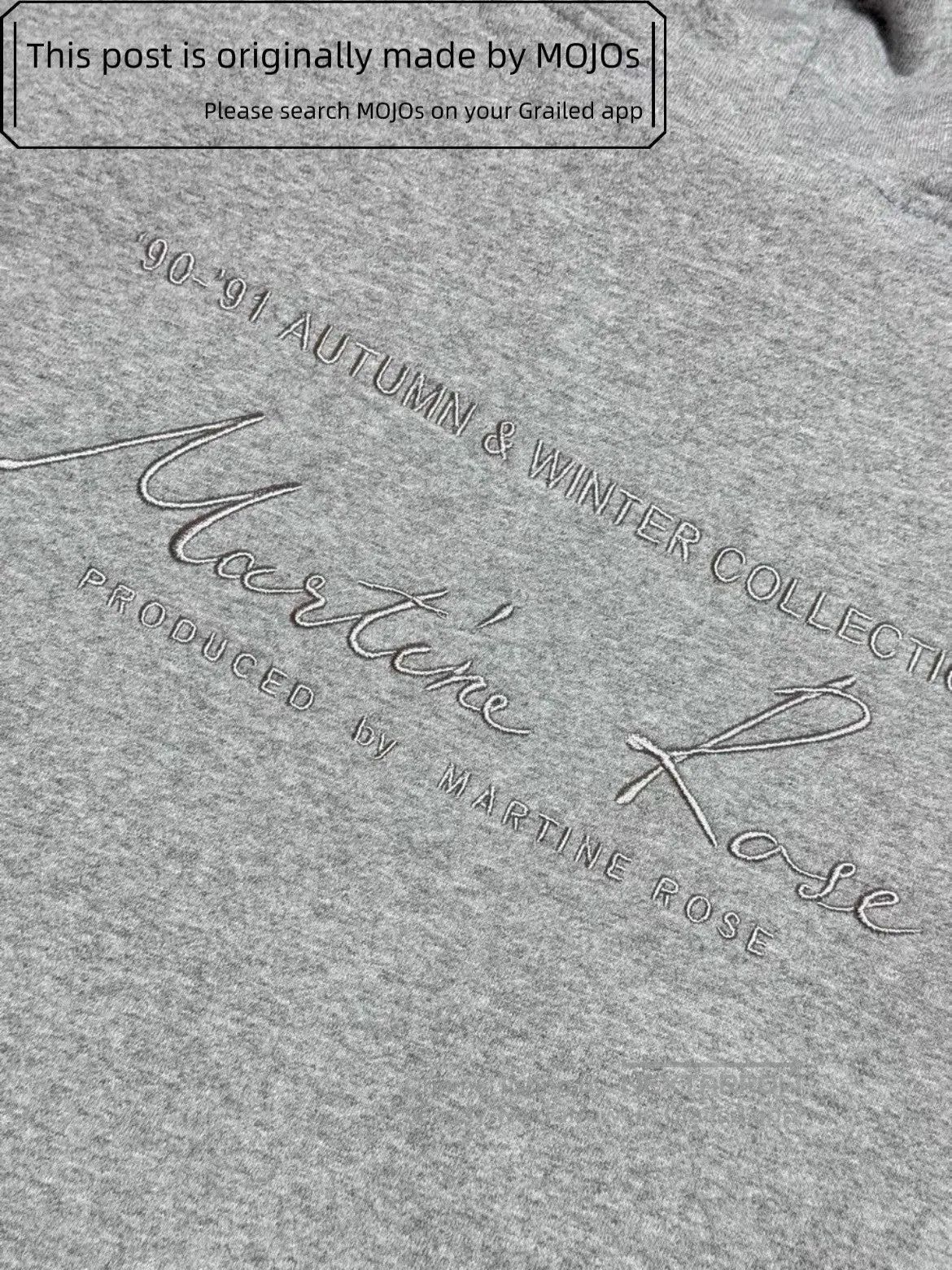 Martine Rose Martine Rose Back Logo Stitches Grey Hoodie. Size US L / EU 52-54 / 3 - 5 Thumbnail