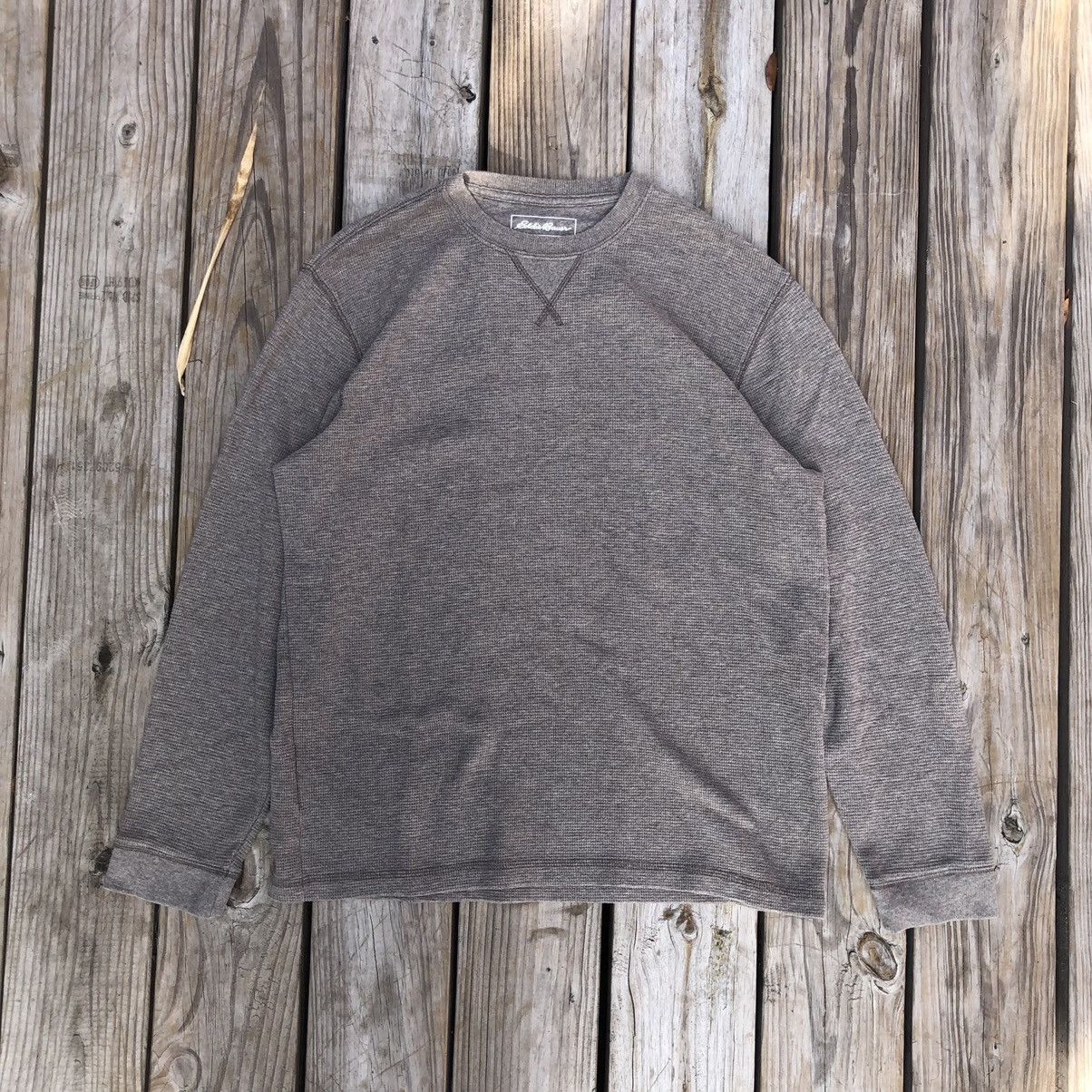 Eddie Bauer Eddie Bauer Waffle Knit Thermal Brown Beige Long Sleeve