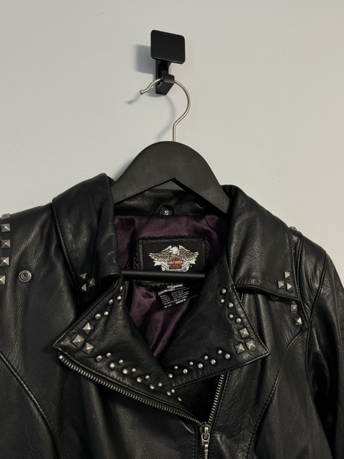 Harley Davidson Harley Davidson Vintage 90’S Leather Jacket Women’s Moto Size S / US 4 / IT 40 - 9 Thumbnail