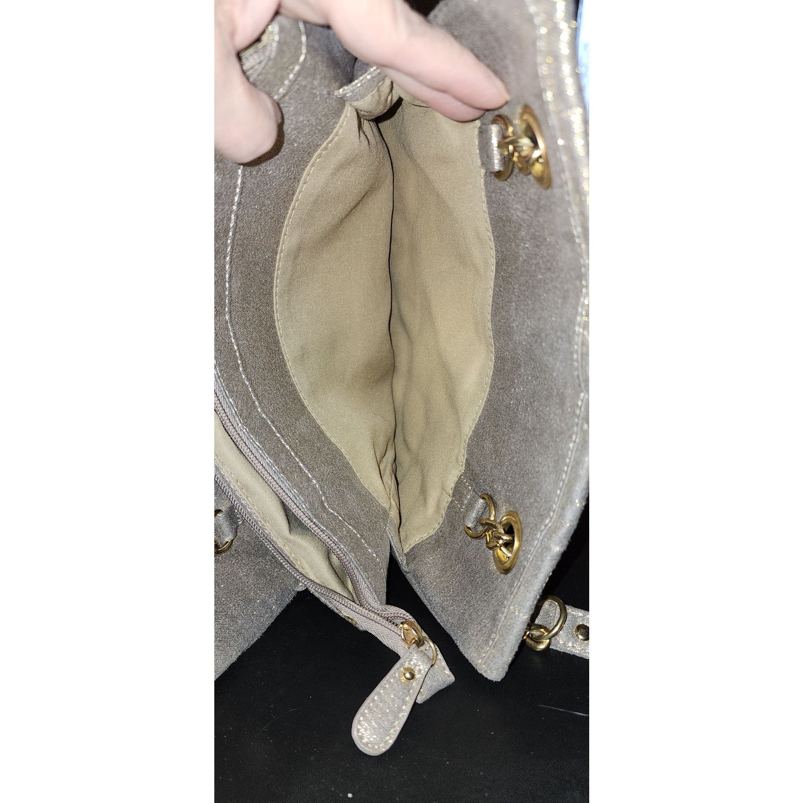 Relic Relic by Fossil Gold Metallic Fabric Medium Shoulder Bag Size ONE SIZE - 5 Thumbnail