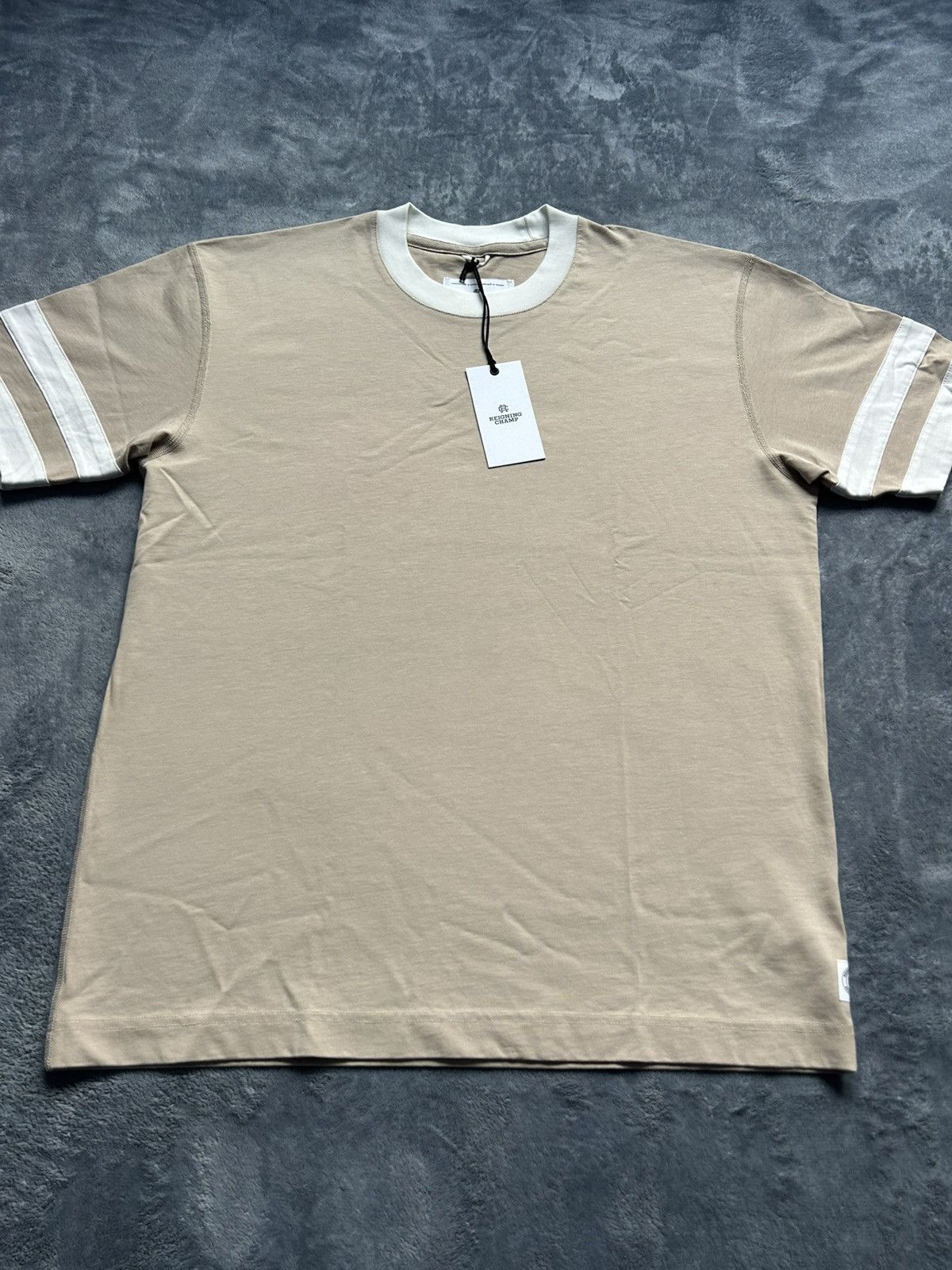 Reigning Champ Reigning Champ Short Sleeve Football T-Shirt Dune — Size M Size US M / EU 48-50 / 2 - 6 Thumbnail