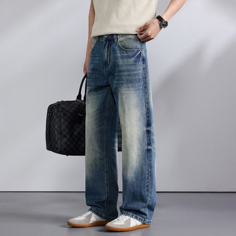 Vintage Men's Retro Loose-Fit Casual Straight-Leg Flared Jeans Size US 32 / EU 48 - 2 Thumbnail
