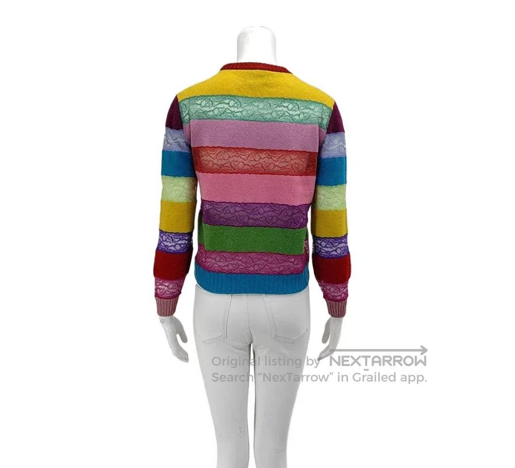 Gucci Gucci Cat Embroidery Colorful Stripe Lace Pullover. Size S / US 4 / IT 40 - 2 Thumbnail