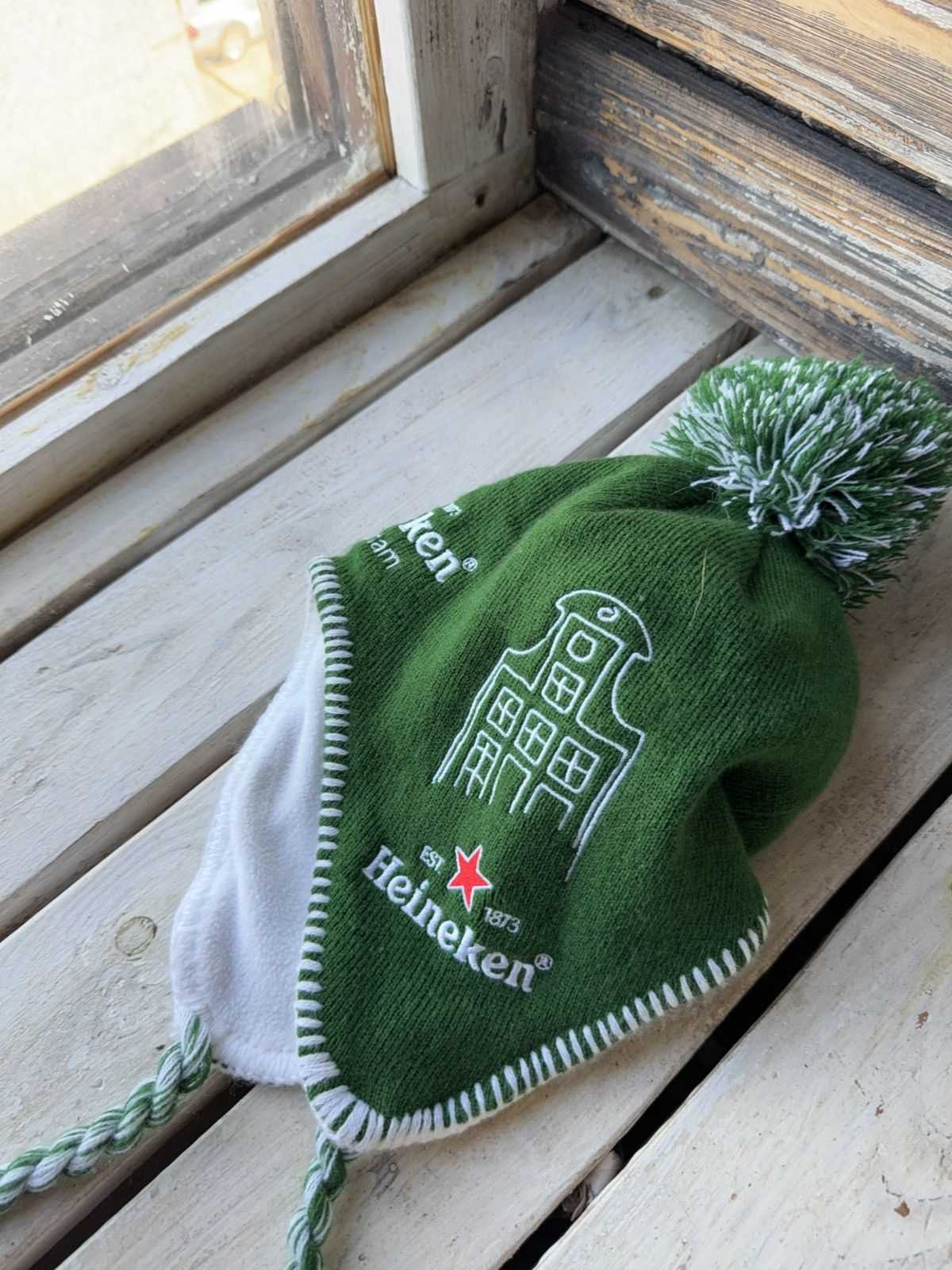 Vintage Vintage 90s Heineken US Trapper hat Green Beer Y2K Retro Size ONE SIZE - 5 Thumbnail