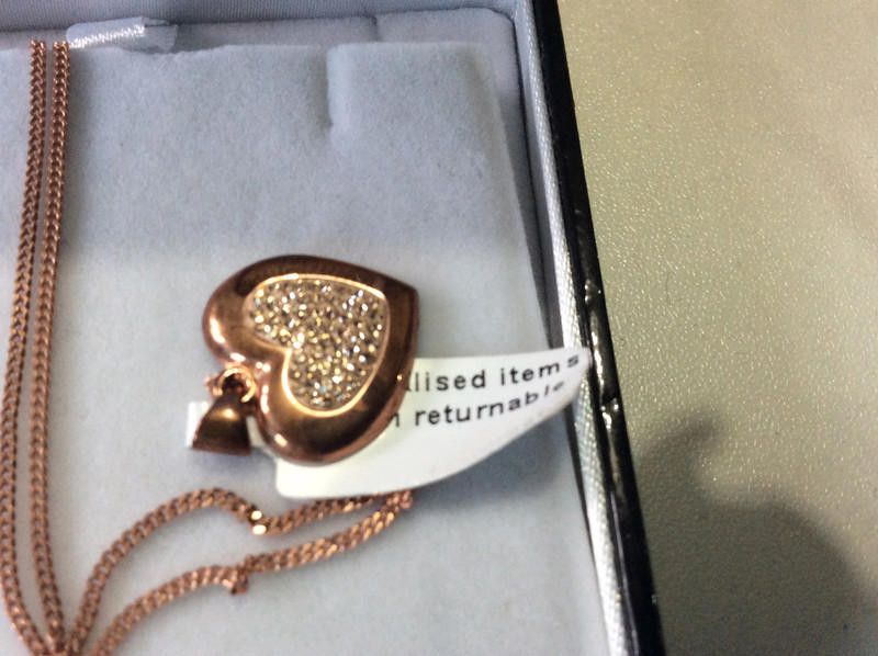 Designer KeepSafe Rose Gold heart necklace Size ONE SIZE - 4 Thumbnail