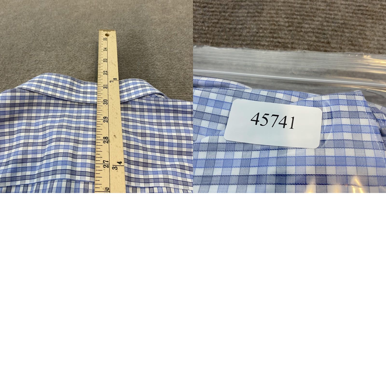 UNTUCKit UNTUCKit Shirt Mens 2XL Blue White Plaid Button-Down Wrinkle Free Cotton Casual Shirt Size US XXL / EU 58 / 5 - 8 Thumbnail