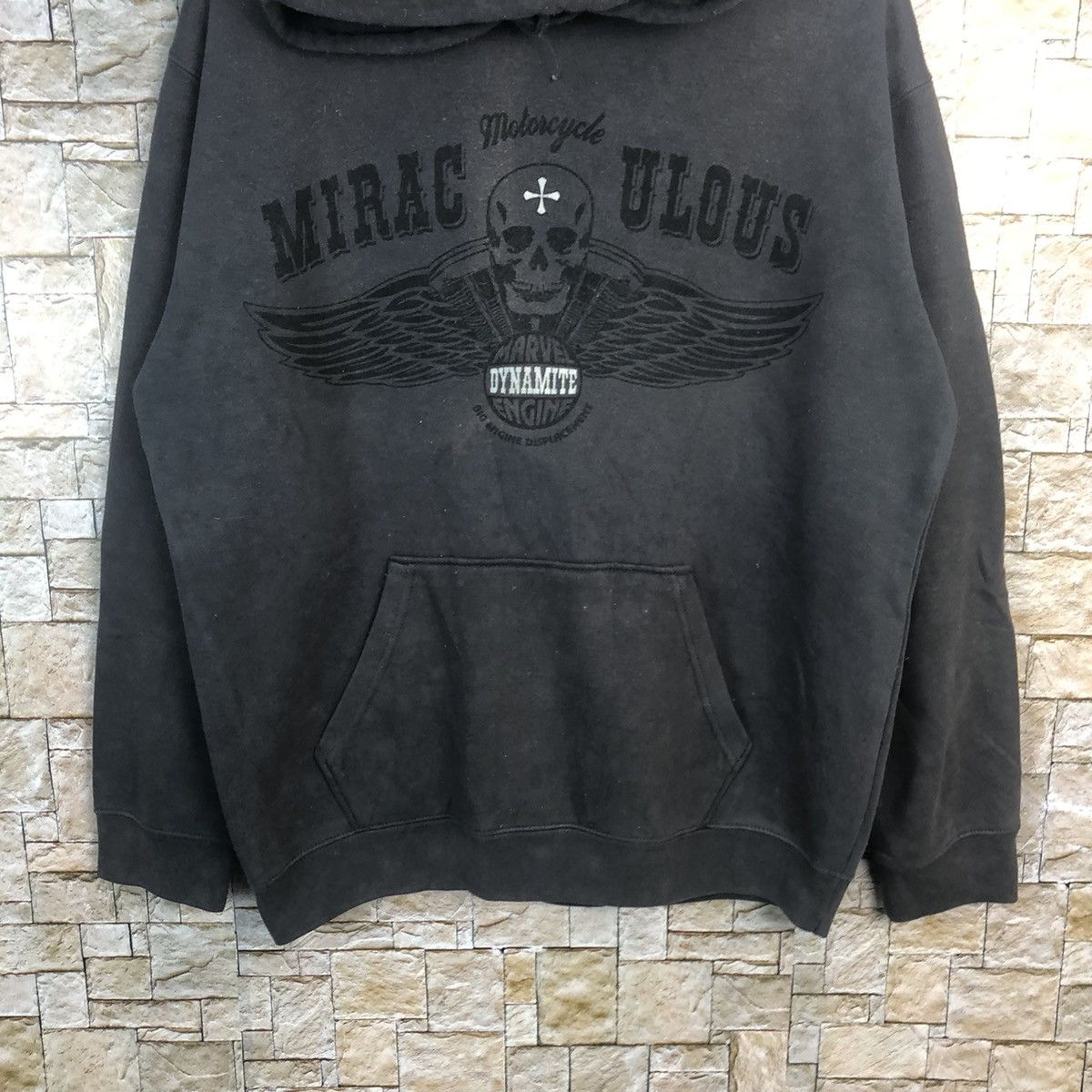 Bullet Noise Bullet Noise Mirac Motorcycle skull Ulous Grey Hoodie #A34 Size US L / EU 52-54 / 3 - 3 Thumbnail
