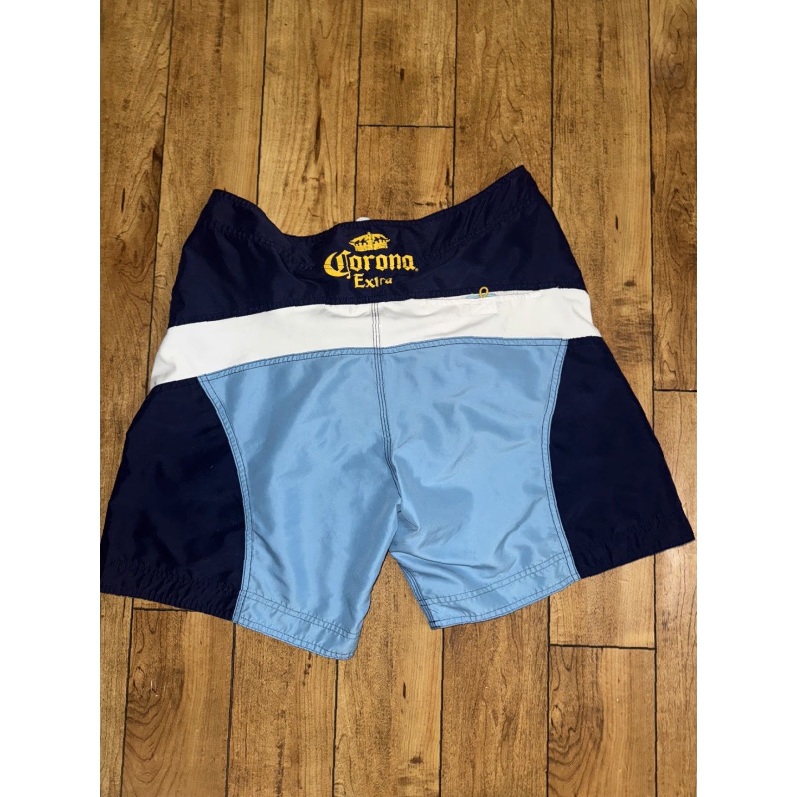 Vintage Corona Extra Board Shorts Swim Trunks Blue 34x10 Beer Logo Beachwear Size US 34 / EU 50 - 5 Thumbnail