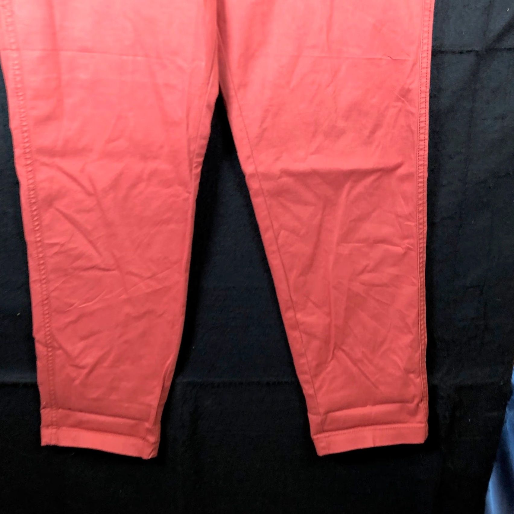 Vintage Papaya Womens Pants Blush Red High Rise Chino Straight Leg Stretch 14 Size 36" / US 14 / IT 50 - 3 Thumbnail