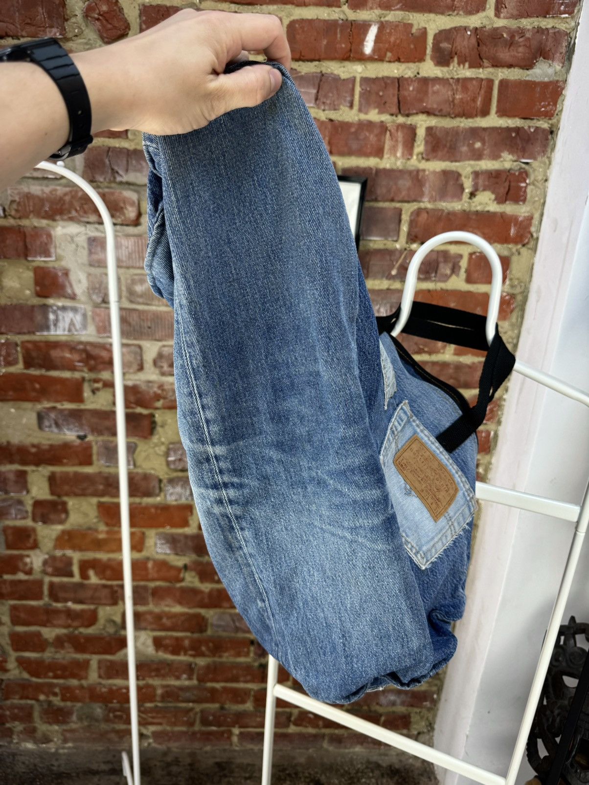 Handmade × Levi's × Vintage LEVIS Custom Jeans Denim Bag Hand Made Size ONE SIZE - 11 Thumbnail