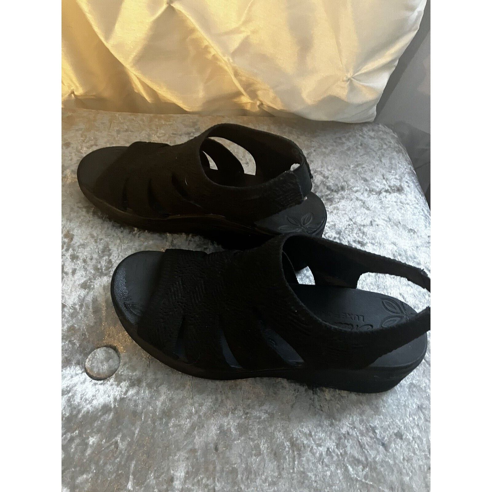 SKECHERS Skechers wedge sandles shoes black size 6.5 6 1/2 Size US 6.5 / IT 36.5 - 4 Thumbnail