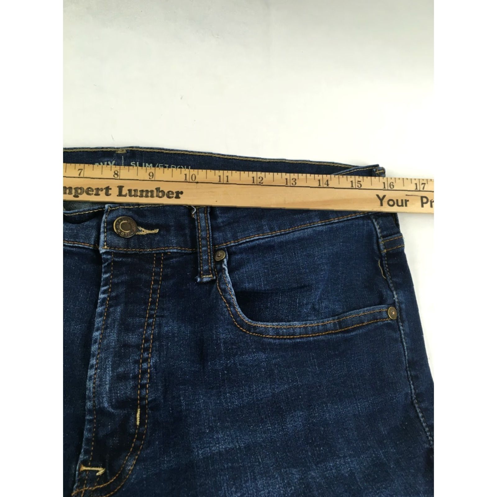 Old Navy Old Navy Jeans Women's 32x34 Blue Mid Rise Straight Slim Fit Denim Pants Size 24" / US 00 / IT 34 - 4 Thumbnail