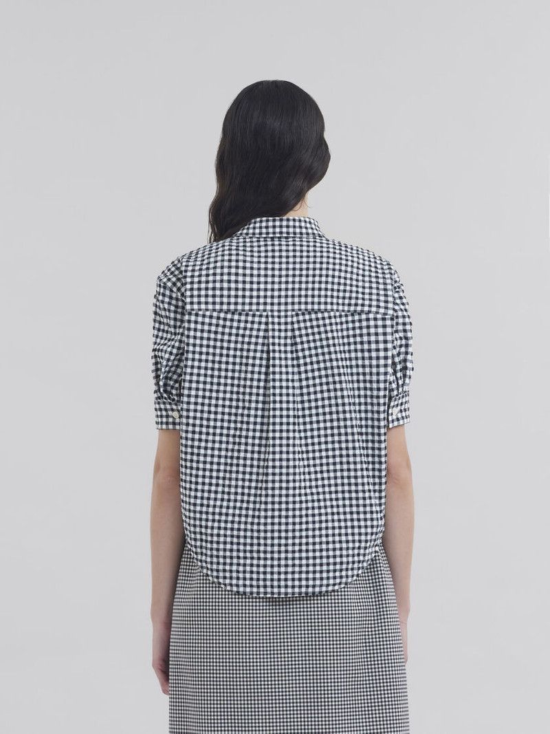 Marni o1f1d3z0326 Seersucker Checked Shirt in Multicolor Size XL / US 12-14 / IT 48-50 - 3 Thumbnail