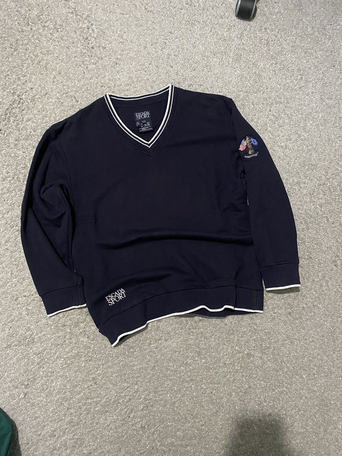 Escada × Escada Sport × Vintage Escada Sport Vintage V-Neck Crewneck M Ryder Cup y2k archive Size US M / EU 48-50 / 2 - 5 Thumbnail