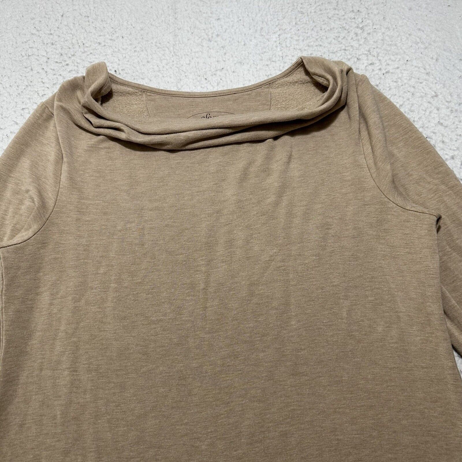 Other Soma Large Live Lounge Wear Tan Tunic Fleece Sweater Lace Size L / US 10 / IT 46 - 2 Thumbnail