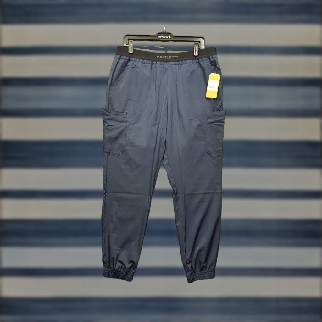 Carhartt Carhartt Force Sweatpants Womens Large Modern Fit Twill Joggers MP4106-W NWT Blue Polyester Spandex Size 36" / US 14 / IT 50 - 1 Thumbnail