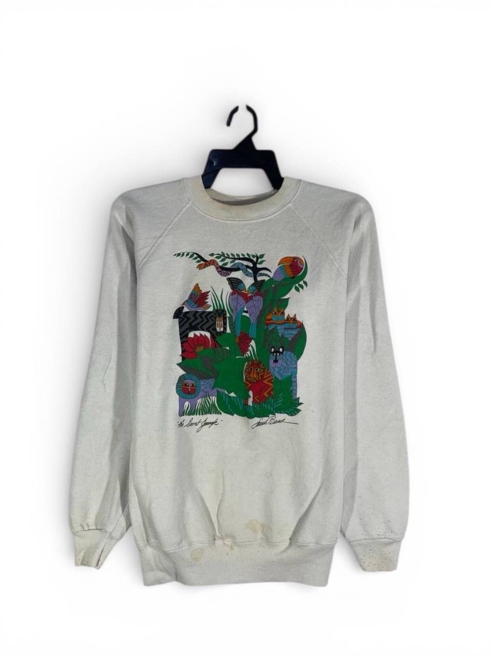 Other Vintage 80s art animal habitat amazon safari sweatshirt L Size US L / EU 52-54 / 3 - 1 Thumbnail
