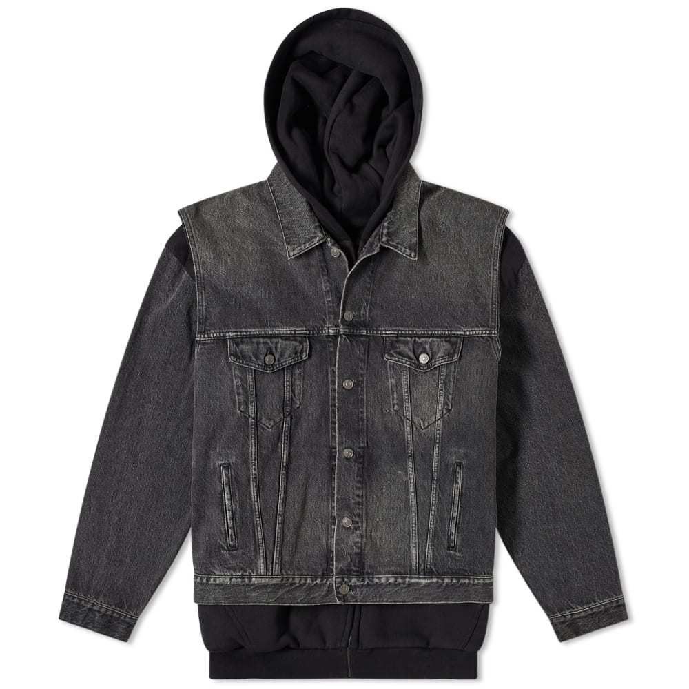 Balenciaga Early Demna 'Twinset' Convertible Denim Zip Up Hoodie Jacket Size US S / EU 44-46 / 1 - 9 Thumbnail