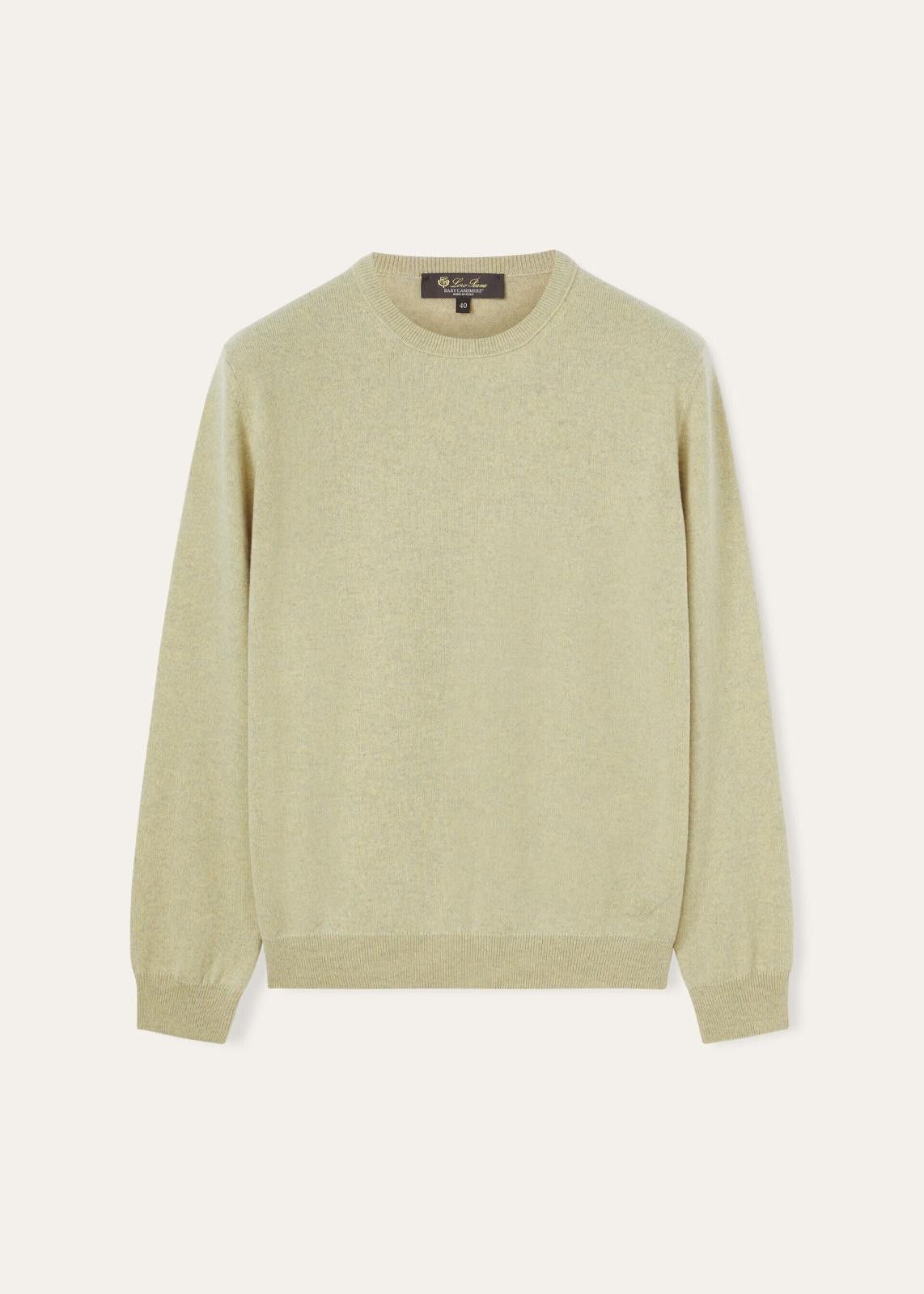 Loro Piana o1srvl11e0125 FAO1993 Arona Crewneck Sweater in Light Green Size XS / US 0-2 / IT 36-38 - 1 Thumbnail