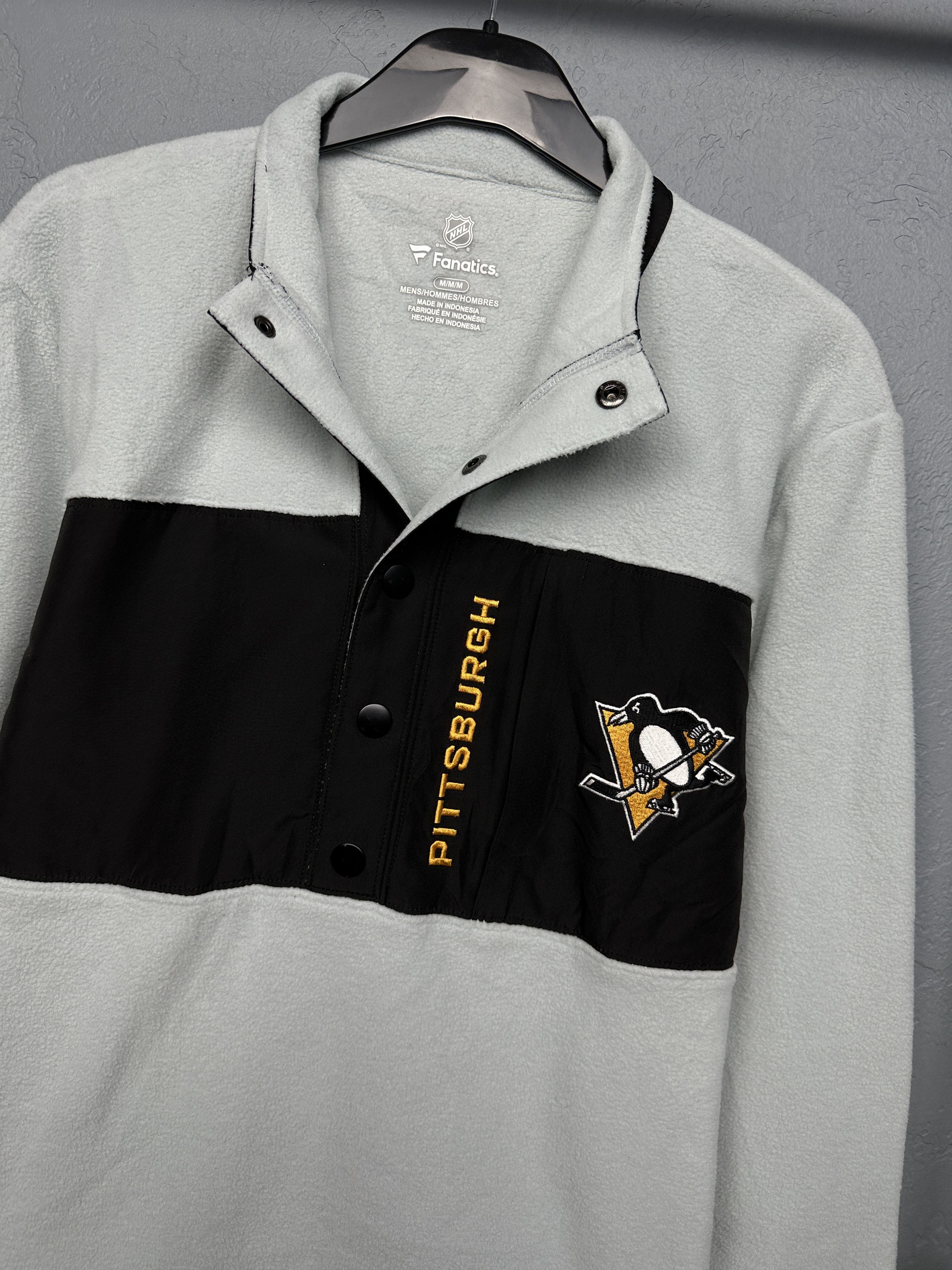 NHL Pittsburgh Penguins Mens 1\4 Zip Fleece Jacket Size US M / EU 48-50 / 2 - 2 Thumbnail