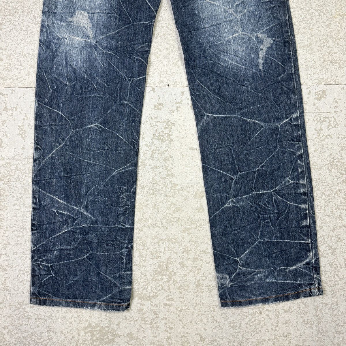 Japanese Brand Double Waist - 2000s Nylaus Crazy Jeans Size US 31 - 6 Thumbnail