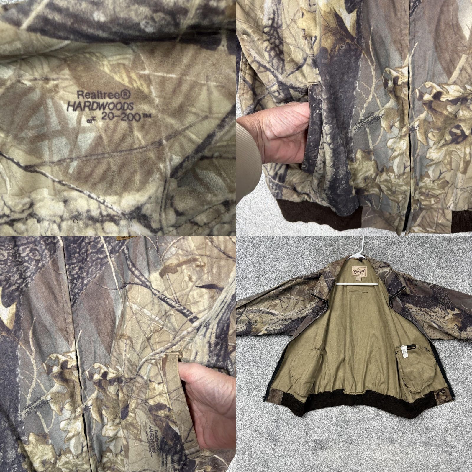 Vintage VTG Woolrich Hunting Jacket Mens L Realtree Hardwoods Camouflage Bomber USA Made Size US L / EU 52-54 / 3 - 8 Thumbnail