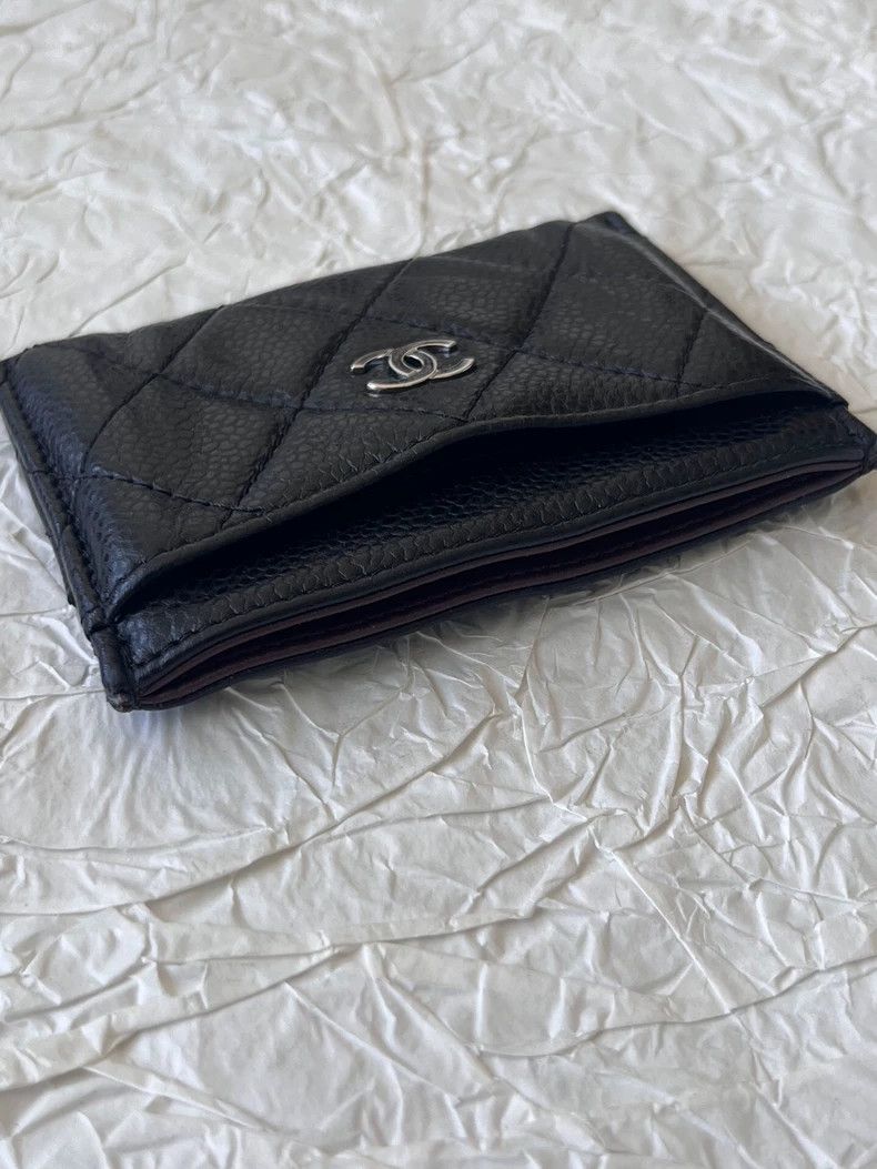 Chanel CHANEL Gold Logo Diamond Lambskin Card Bag 2504-Nextarrow Size ONE SIZE - 2 Thumbnail