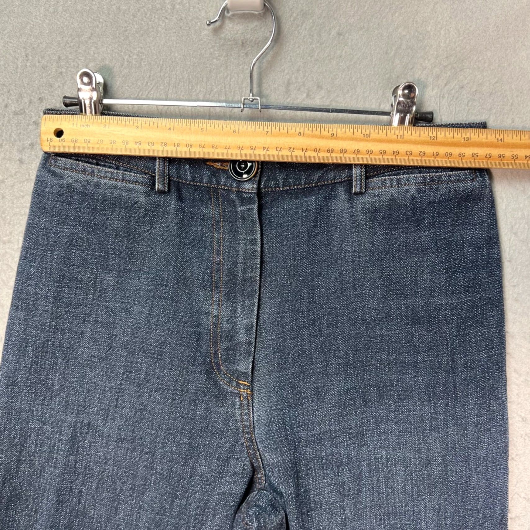 Vintage VINTAGE Sessùn Womens 38 Cookie High-Waist Straight-Leg Blue Denim Jeans Jeans Size 26" / US 2 / IT 38 - 6 Thumbnail