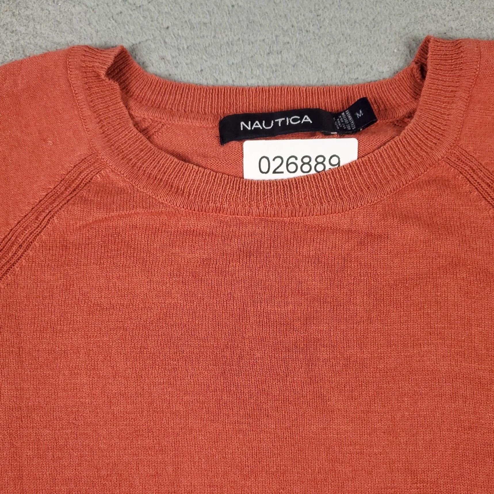 Nautica Nautica Mens Red Cable-Knit V-Neck Sweater Pullover Medium Size US M / EU 48-50 / 2 - 3 Thumbnail