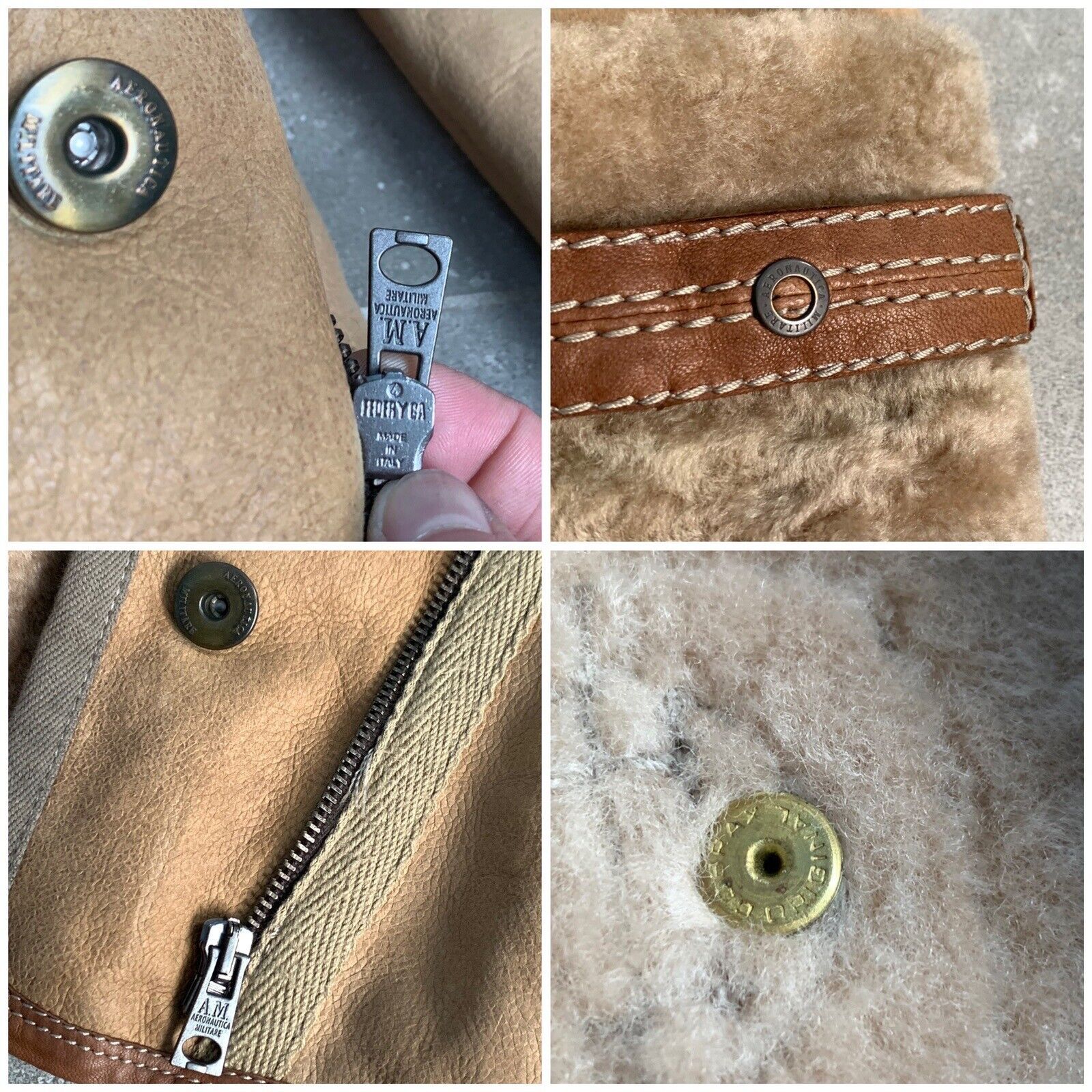 Aeronautica Militare AERONAUTICA MILITARE Sheepskin Fur Biker Jacket Coat IT 42 S Size M / US 6-8 / IT 42-44 - 24 Thumbnail