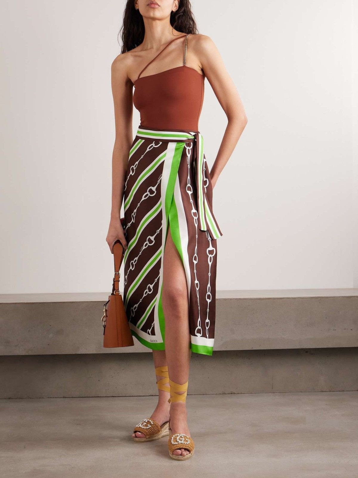 Gucci o1la5ras0526 Light Horsebit Skirt in Multicolor Size 27" / US 4 / IT 40 - 1 Preview