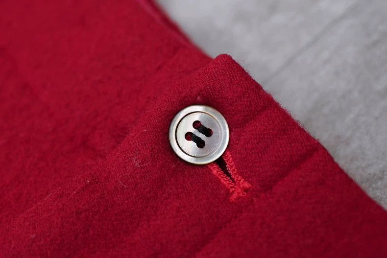 Comme des Garcons Comme des Garcons size M Red cashmere trousers 90% wool Size 23" - 3 Thumbnail
