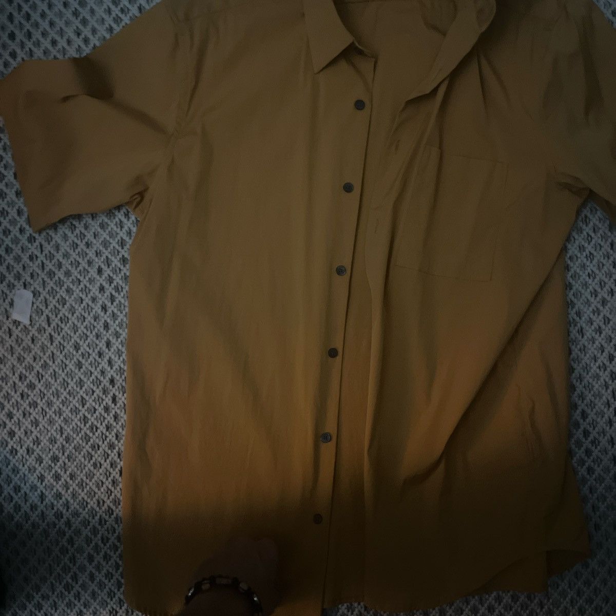 Theory Theory orange linen relaxed shortsleeve button up Size US L / EU 52-54 / 3 - 1 Thumbnail