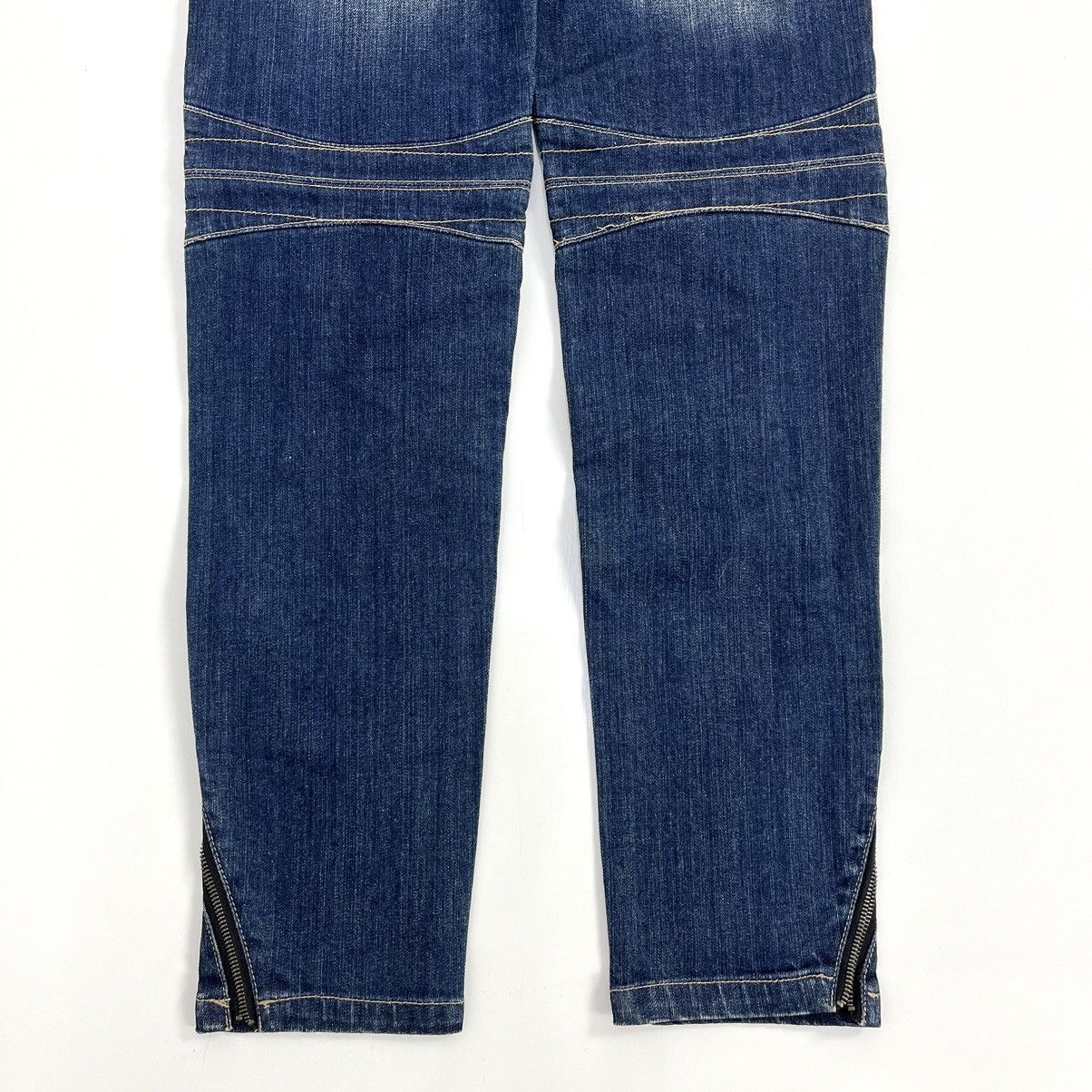 Hysteric Glamour × Japanese Brand × PPFM 2000s PPFM Bikers Multi Zipper Distressed Denim Jeans Size US 34 / EU 50 - 19 Thumbnail