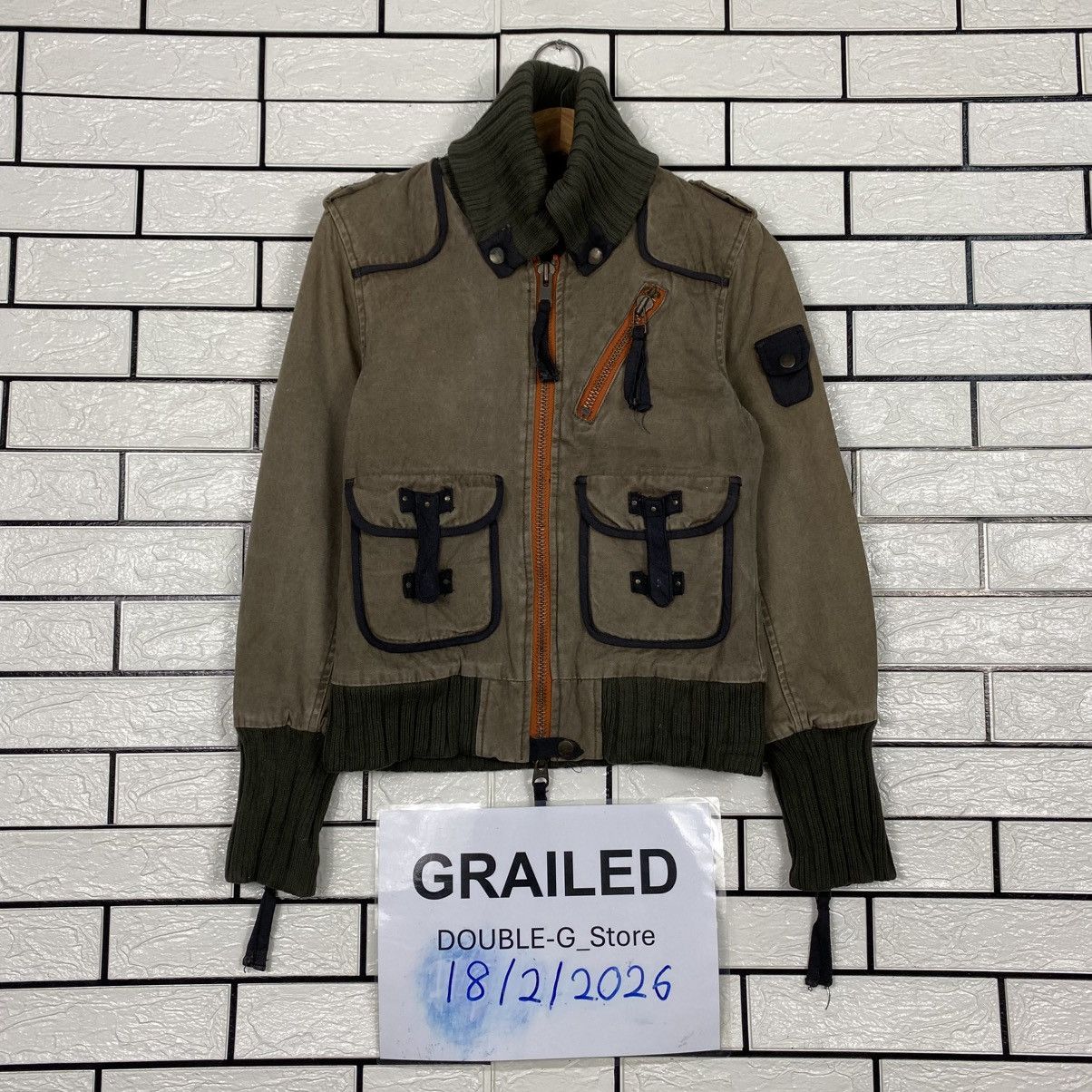 Japanese Brand 📌Cropped Bondage Parachute Biker Jacket Avirex Size US S / EU 44-46 / 1 - 1 Thumbnail