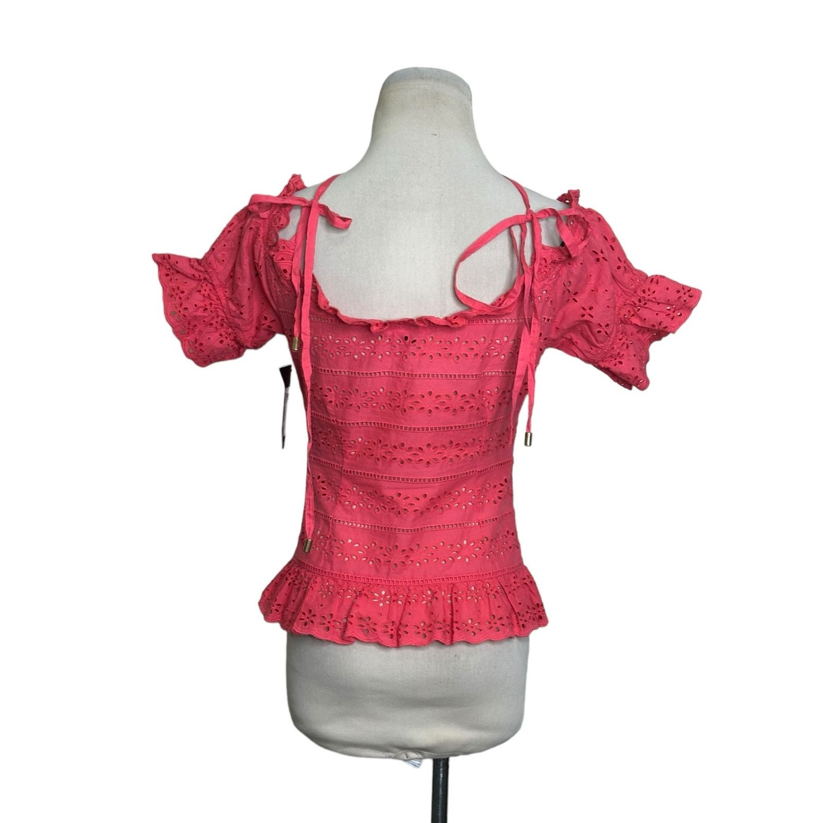 Guess Guess pink Isotta Cotton Eyelet Top size XS Size XS / US 0-2 / IT 36-38 - 3 Thumbnail