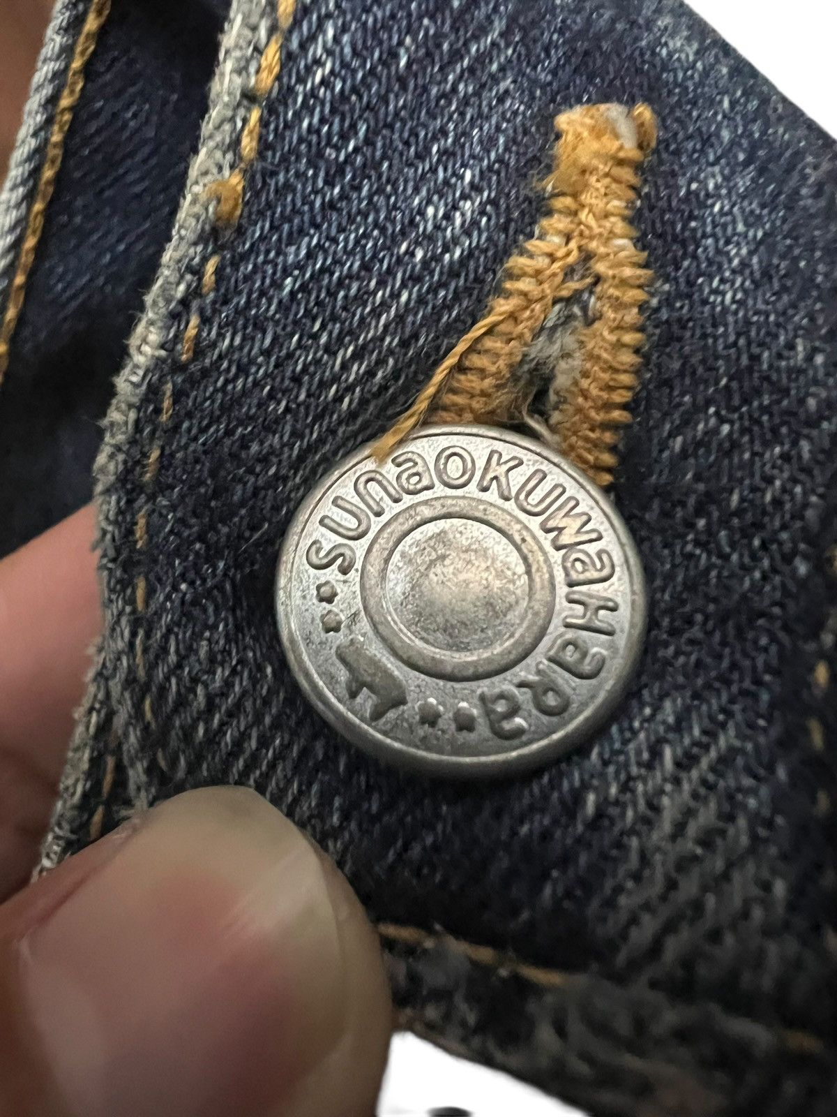 Issey Miyake VINTAGE SUNAOKUWAHARA SELVEDGE DISTRESSED ISSEY MIYAKE JEAN Size US 31 - 11 Thumbnail