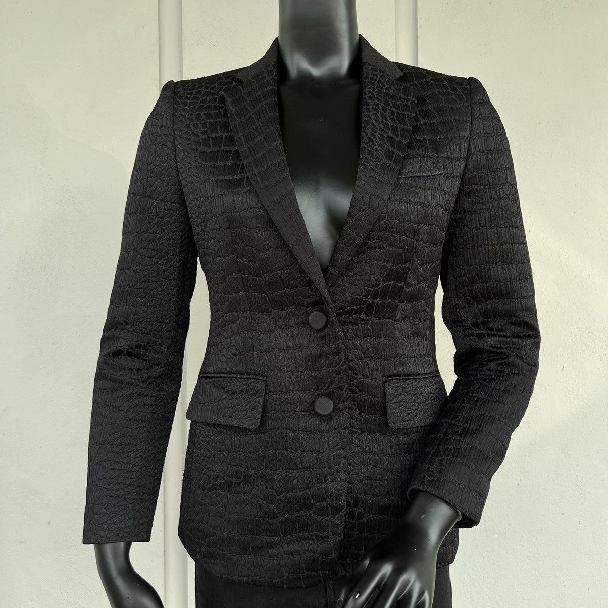 Japanese Brand × Uniqlo Carine Roifeld Paris Uniqlo Womens Lined Textured Blazer Size L / US 10 / IT 46 - 4 Thumbnail