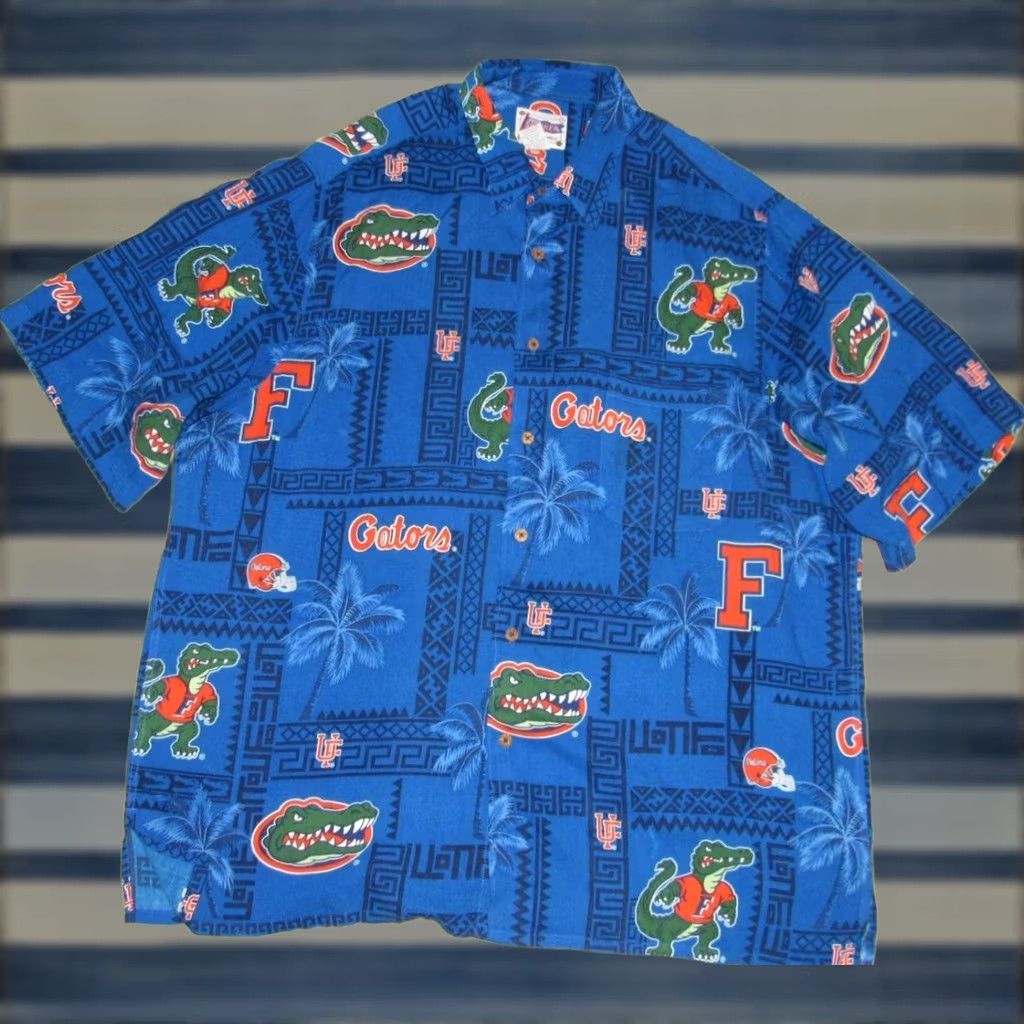 Reyn Spooner REYN SPOONER Florida Gators Rayon Short Sleeve Button Down Shirt XXL Blue Mens XXL Short Sleeve Button Down Shirt Florida Gators Rayon Size US XXL / EU 58 / 5 - 1 Thumbnail