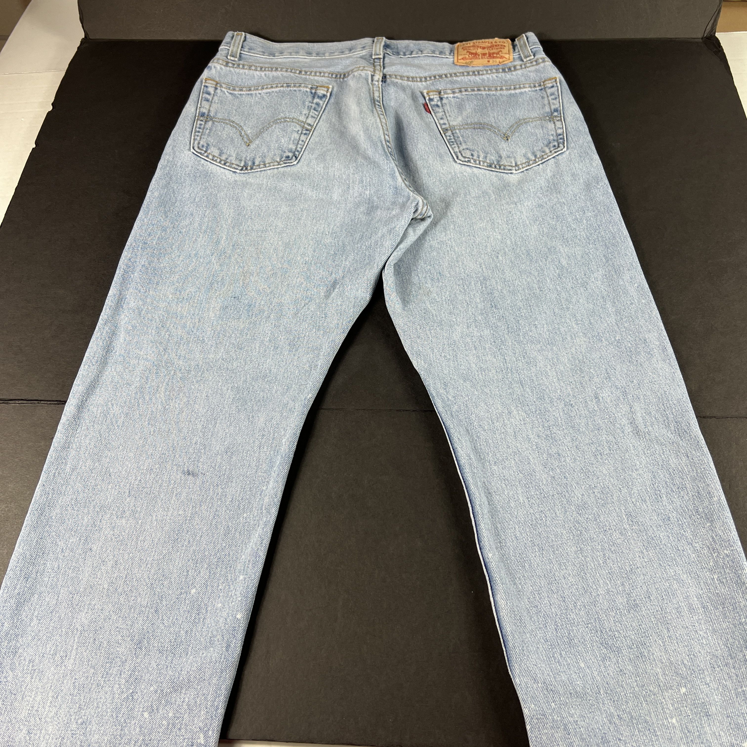 Levi's × Vintage Y2K Levi's Jeans 505 Straight Blue Faded Thrashed Denim Size US 36 / EU 52 - 12 Thumbnail