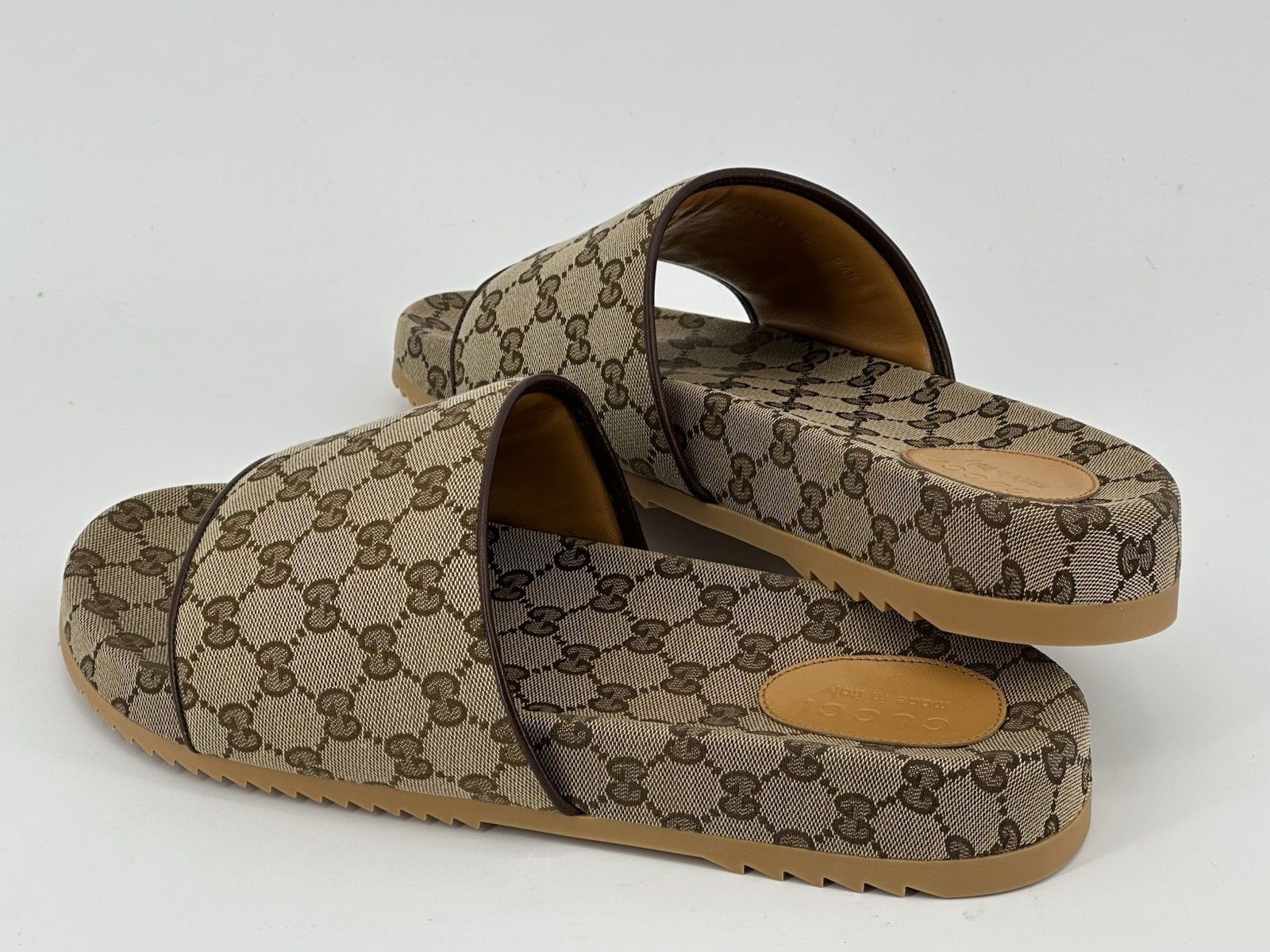 Gucci New Gucci Silde Men's GG Canvas Size-EU-47/US-14/UK-13 Size US 14 / EU 47 - 7 Thumbnail