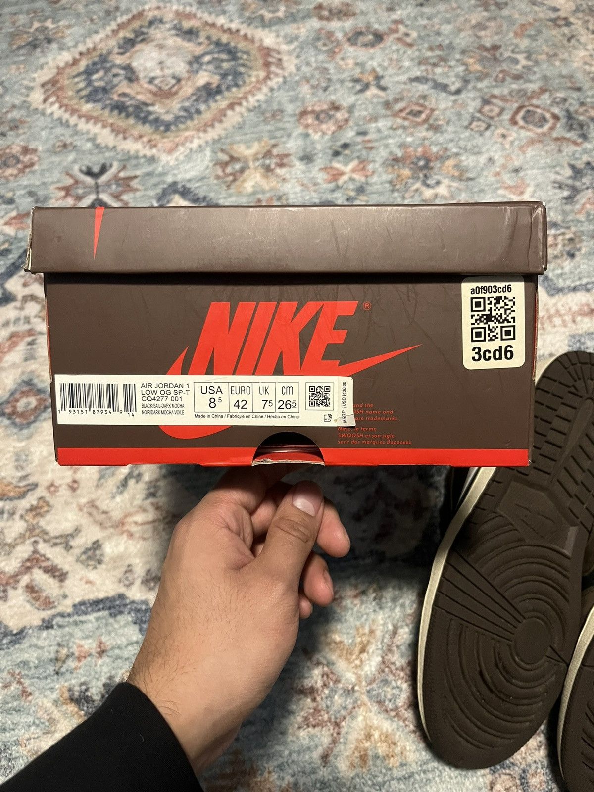 Nike × Travis Scott Travis Scott Jordan 1 Low “Mocha” Size US 8.5 / EU 41-42 - 6 Thumbnail