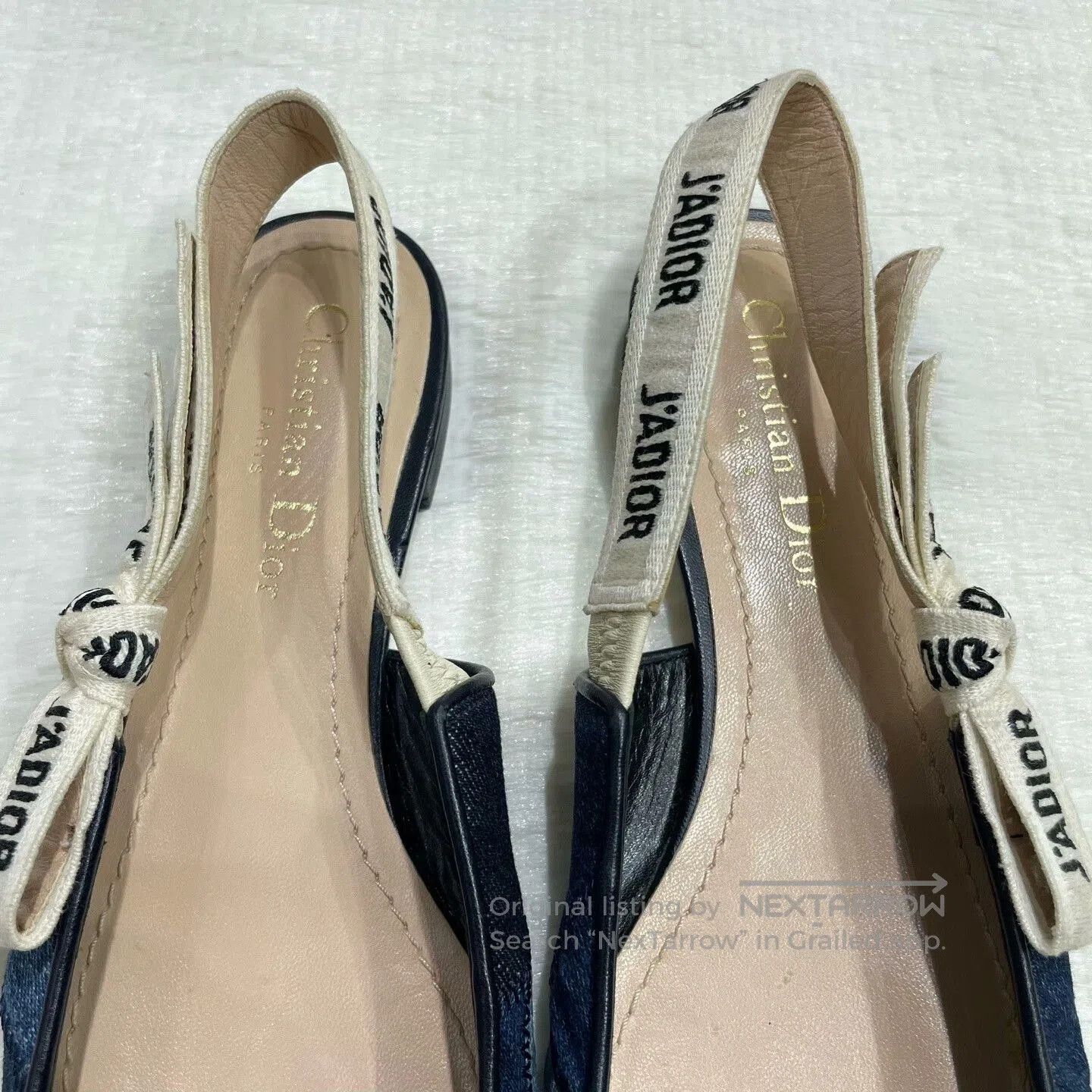 Dior Dior J'Adior Denim Blue Ballet Flats. Size US 6 / IT 36 - 6 Thumbnail