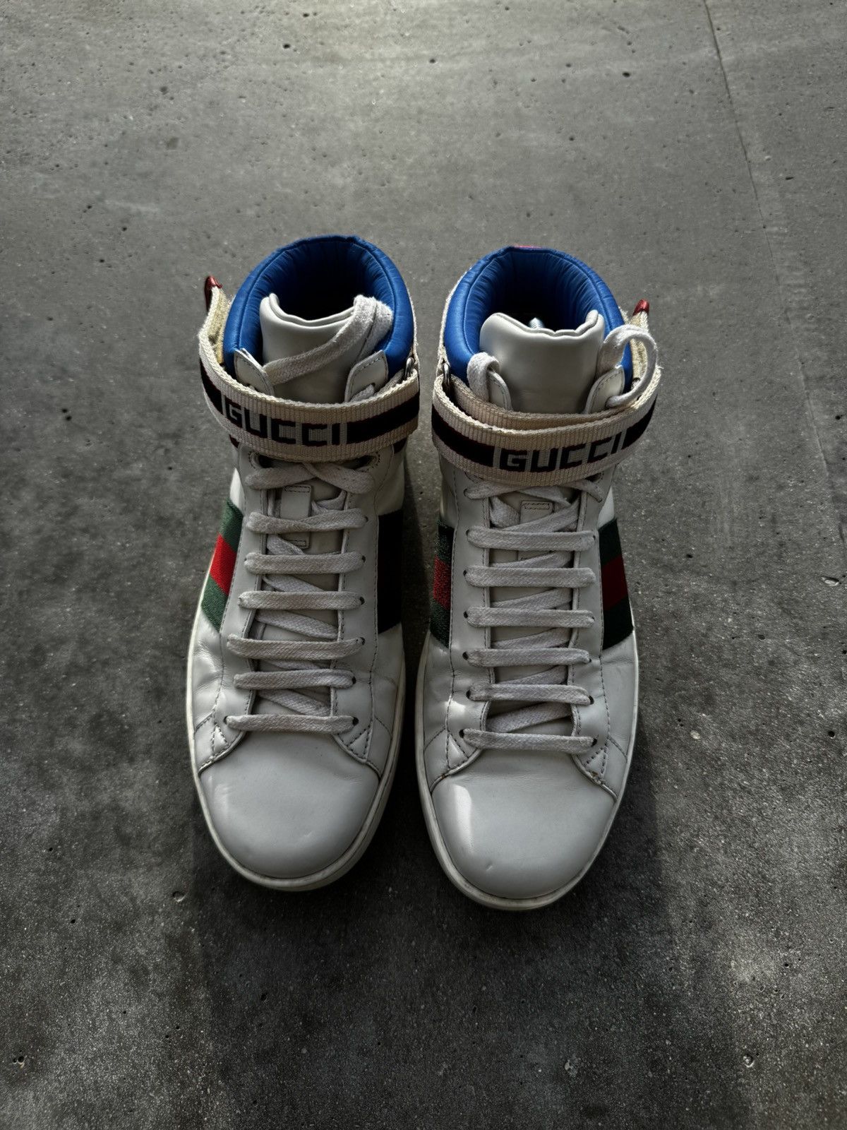 Gucci Gucci Ace Sneakers Hi-top designer archive Strap Hype Size US 8 / EU 41 - 3 Thumbnail