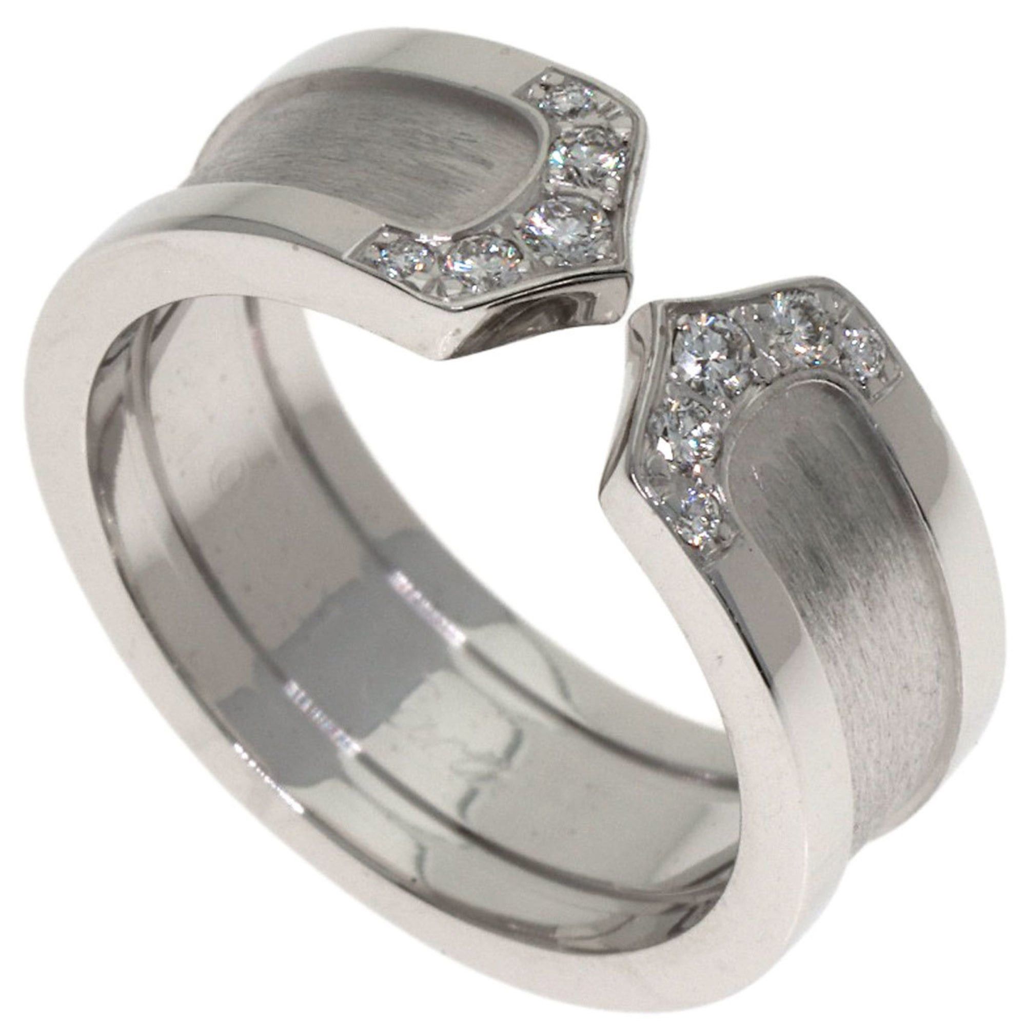 Cartier Cartier C2 Ring SM Diamond #47 Ring, 18K White Gold, Women's, CARTIER Size ONE SIZE - 1 Thumbnail