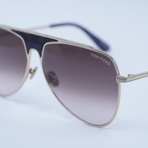 Tom Ford Tom Ford Ethan FT0935 28F Sunglasses Gold Aviator Frame Size ONE SIZE - 7 Thumbnail