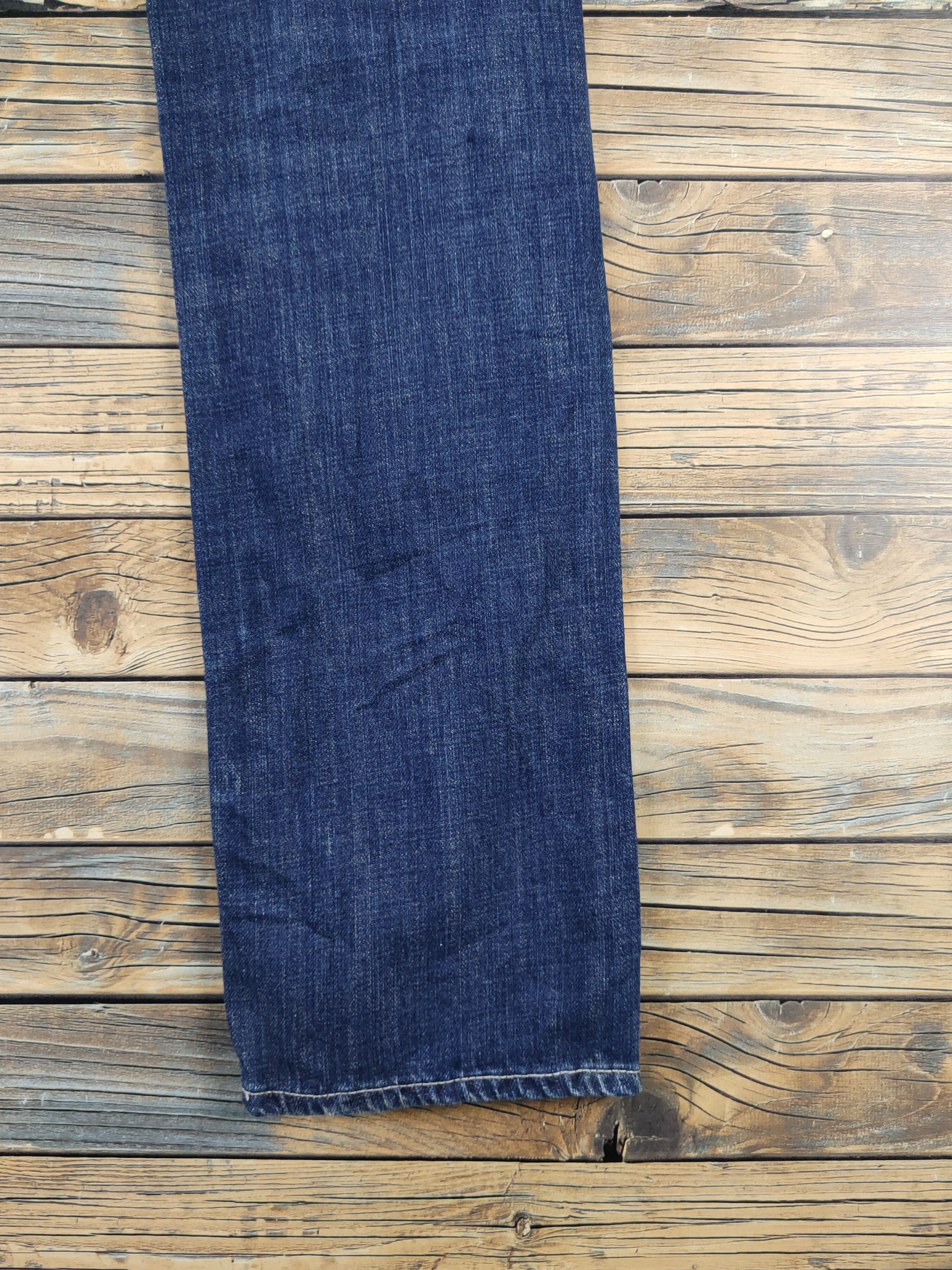 Japanese Brand Et Boite Dark Blue Distressed Ripped denim Jeans #W2058 Size 28" / US 6 / IT 42 - 12 Thumbnail