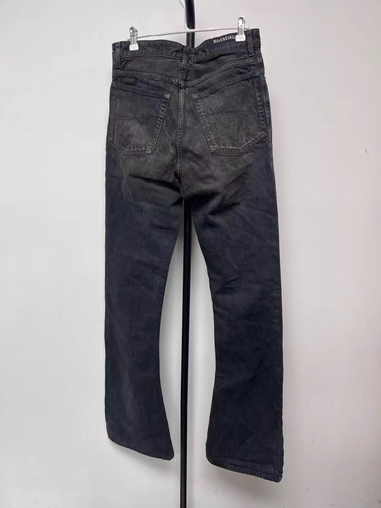Balenciaga Balenciaga Men's Slim Fit Zip-Up Jeans, Black Size US 27 - 2 Thumbnail